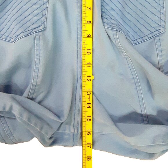 Denim & Co Woman's Capri Pants Size MEDIUM (8), Blue, Pockets, Cozy - Picture 5 of 10